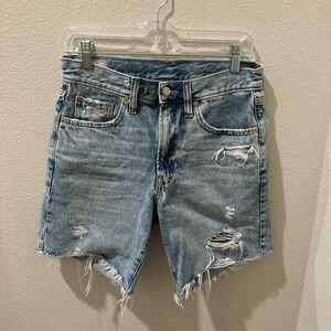 GAP Distressed Bermuda Denim Shorts